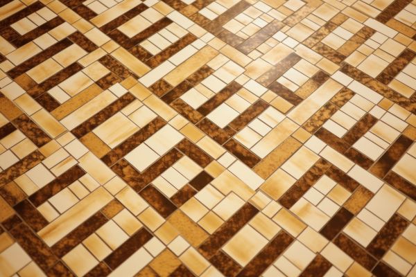 Tile Floor Mosaic Installation
